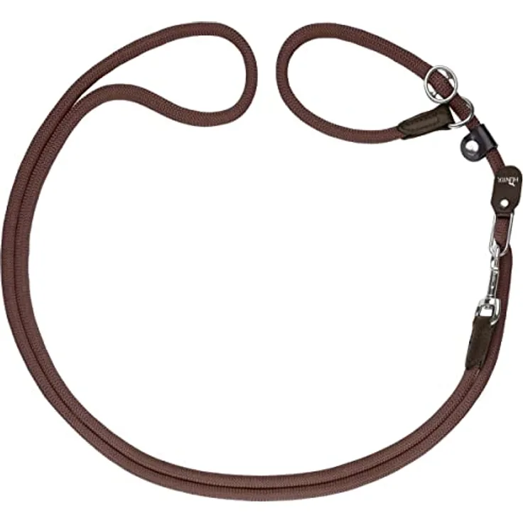 HUNTER Freestyle Retrieverleine, Tau, mit integrierter Halsung, robust, wetterfest, 1,0/260 cm, braun