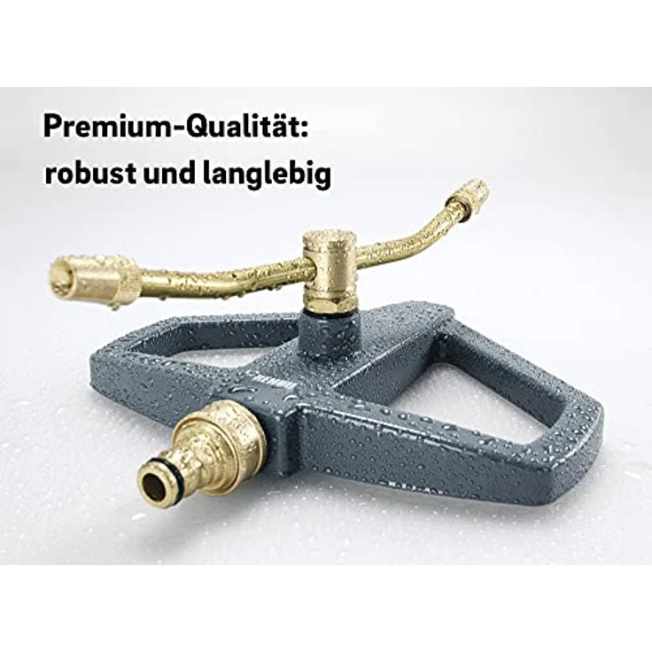 Rehau Duo Premium Rasensprenger Impulsregner Kreisregner Rasensprenger aus Metall - Preisvergleich – Bild 5