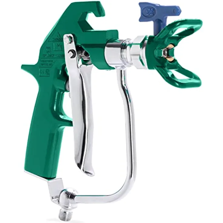 BAUTEC Airless Spritzpistole, Profi-Sprühpistole für hochviskose Medien, 500 bar, ergonomischer Griff, Edelstahl