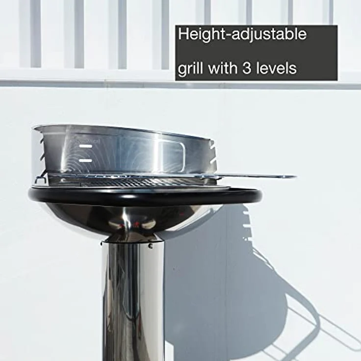 Barbecook Holzkohlegrill Loewy 50 SST, grau, 51,6 x 60 x 98,24 cm, 2234512000 – Bild 3