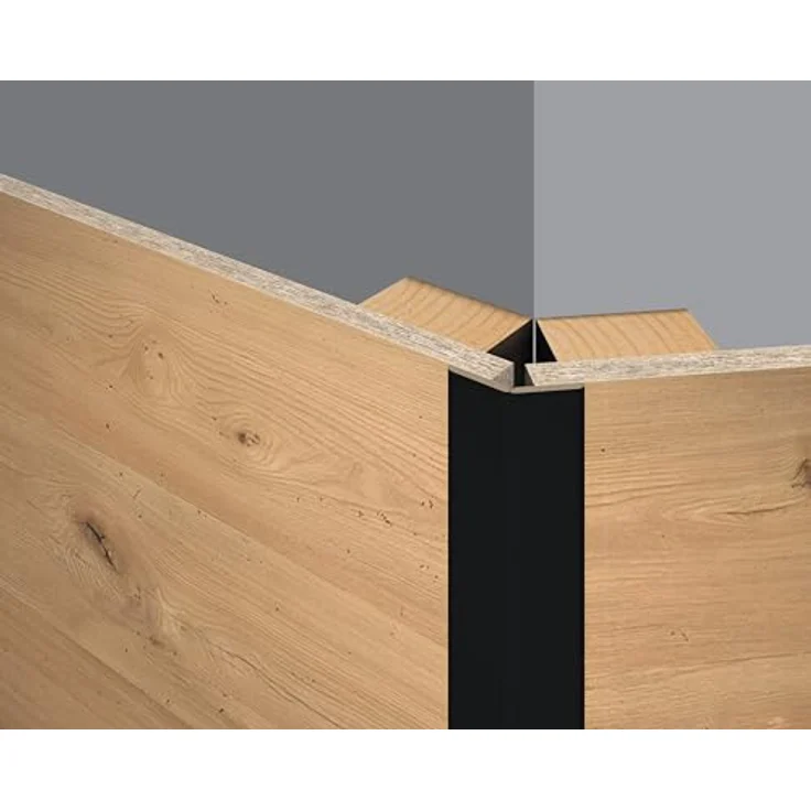 EGGER Faltleiste 'DecoWall FL537', flexible schwarze Übergangs- und Abschlussleiste, 2400 x 22 x 22 mm – Bild 2