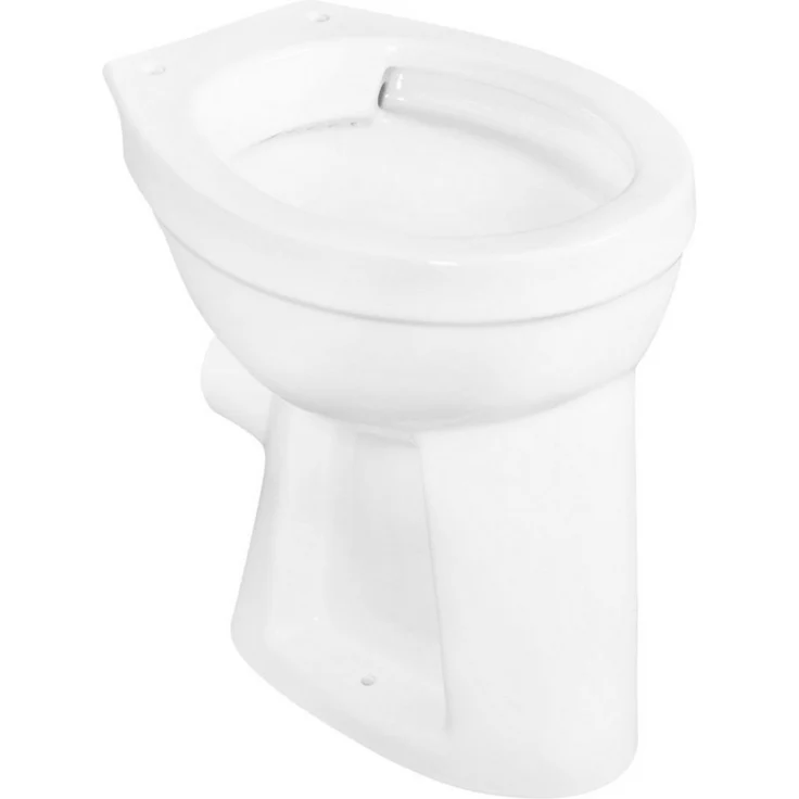 CORNAT Tiefspül-WC Cornat Stand WC Flachspüler spülrandlos erhöht, 45,5 cm, Clean plus Beschichtung