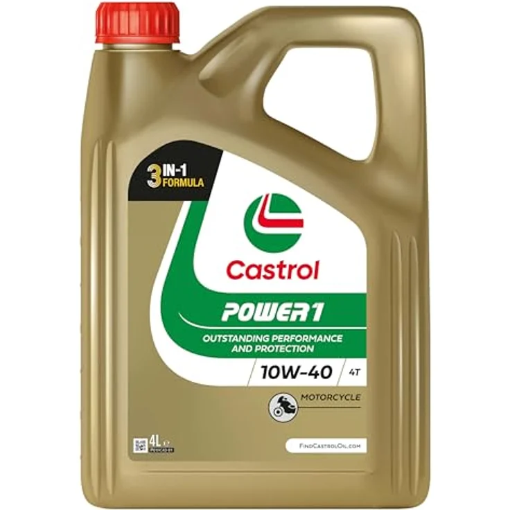 Castrol Power 1 Motoröl 4T, 10W-40, 4.000 ml, Trizone Technology™ für optimalen Schutz und Leistung – Bild 1