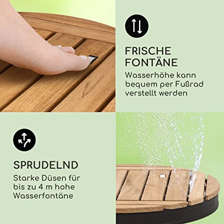 Blumfeldt Sumatra Teak Round Gartendusche, Aluminium mit Teakholz Tragegriff, regulierbare Höhe bis 4 Meter – Bild 5