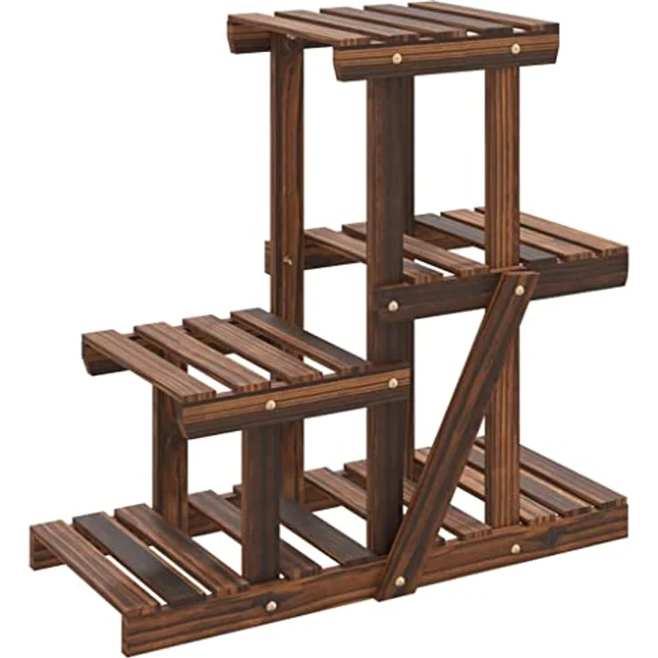 vidaXL Blumenständer 58x25x51 cm Massivholz Tanne – Bild 1