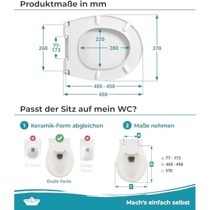 Calmwaters WC Sitz Motiv Sandstrand, Absenkautomatik, 2 Montage Optionen, antibakterieller Duroplast, 250 kg Tragkraft – Bild 7