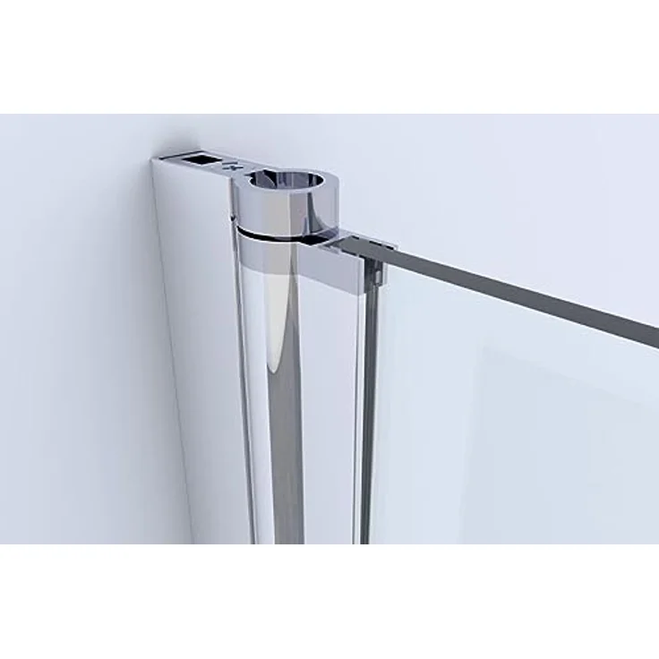 Marwell Badewannenfaltwand Silver Glow, Einscheibensicherheitsglas, Einflügelig, mit Aluminiumprofil – Bild 3