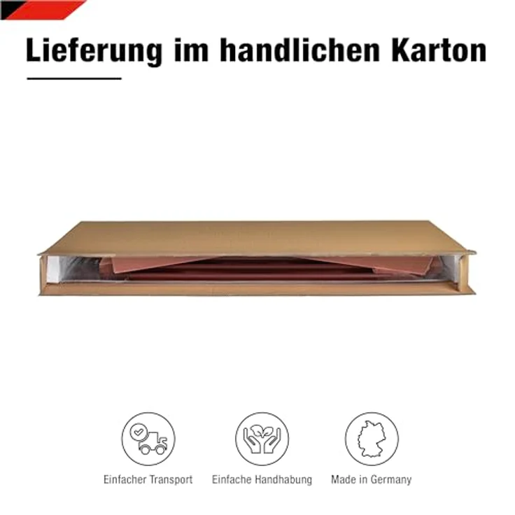 BRAVO International SMART Cover Set H12 Plus, 12 x Trapez-Abdeckblech 125 x 45 cm, 6,75 m², Stärke 0,3 mm, inkl. Schrauben, rot – Bild 5