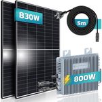 SUNNIVA® Balkonkraftwerk 830/800W Solaranlage mit 800W EW - Electronic Way Micro Wechselrichter, 2x 415W Solarmodule, WLAN und APP-Funktion, Photovoltaikanlage - Preisvergleich