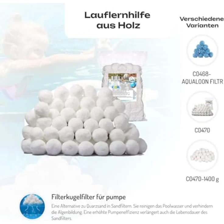 COIL Filterbälle für Sandfilteranlagen, effiziente Algenbekämpfung und feine Filtration bis 1,5 Mikrometer – Bild 2