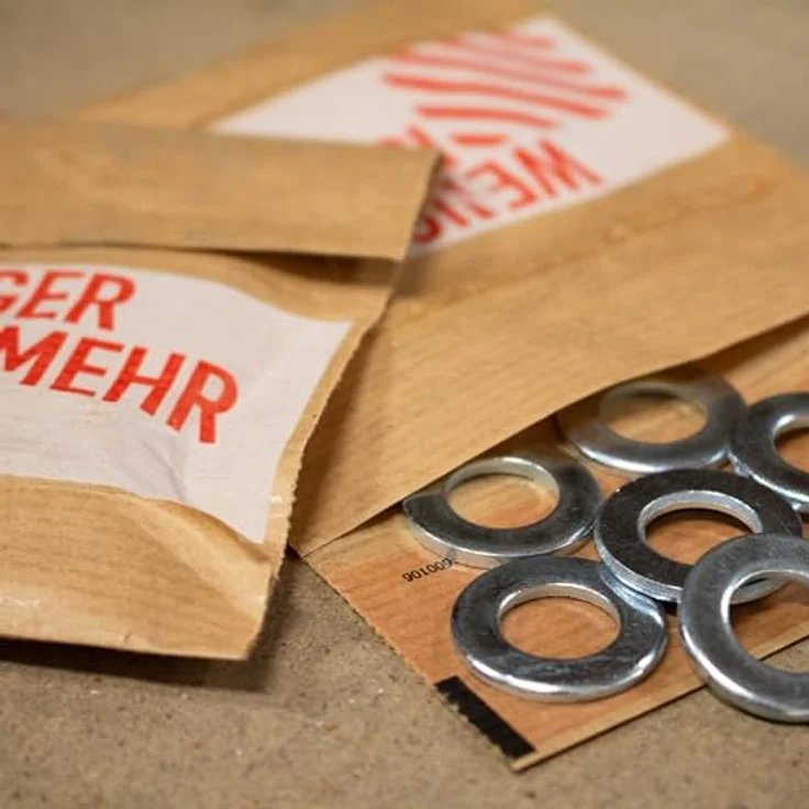 TOX Unterlegscheiben 8,4 mm, verzinkt, DIN 125, Schutz vor Beschädigungen, viele Anwendungsmöglichkeiten, 10 Stück, recycelbare Papierverpackung – Bild 5