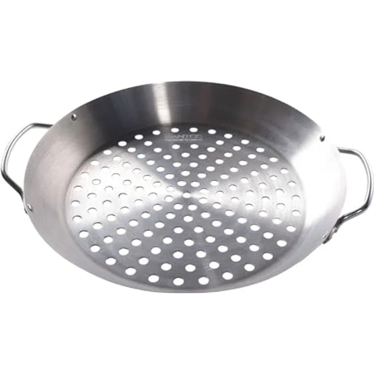 SANTOS Geflügelhalter Hähnchenbräter Gemüsekorb Edelstahl 3-teilig, Ø 30 cm – Bild 5