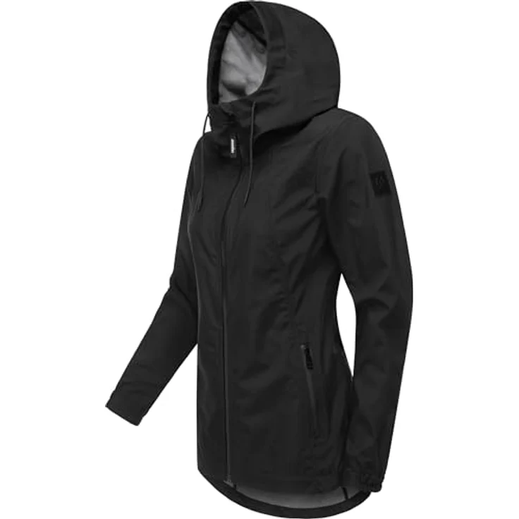 Ragwear Zuzka Sport, Damen Jacke, Wasserdicht 11.000 mm, Atmungsaktiv 3.000 g/m²/24h, taillierter Schnitt, Schwarz, M – Bild 2