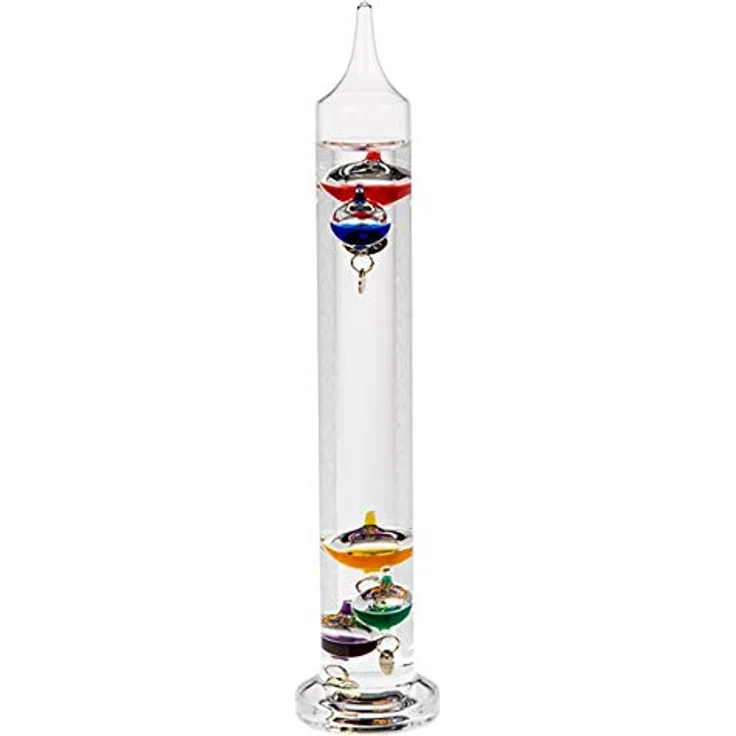 Ootb Galileothermometer, Transparent, Thermometer + Hygrometer mit Glaskugeln als dekoratives Messgerät – Bild 1