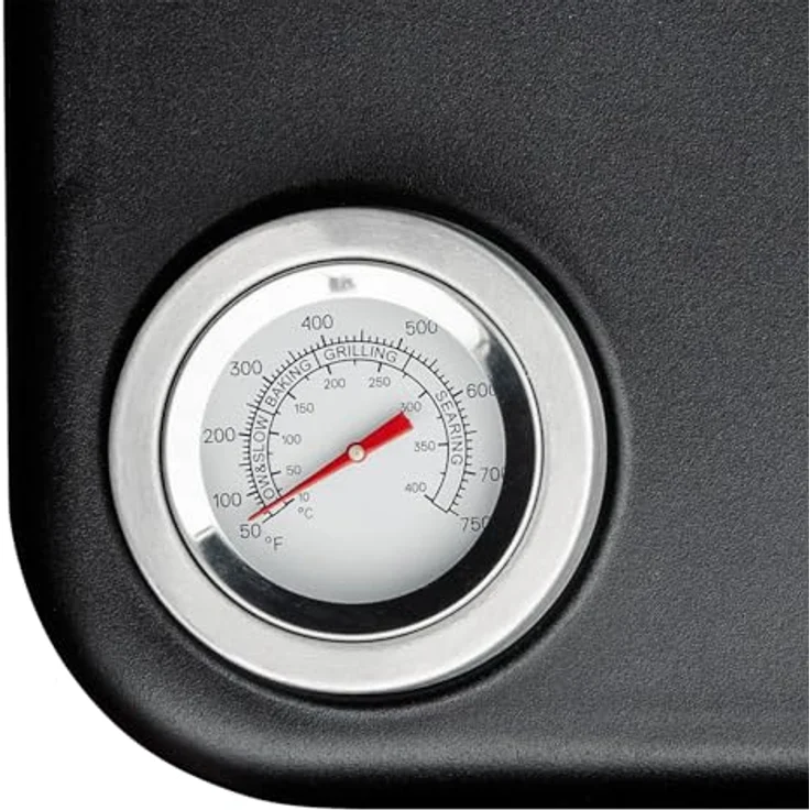 Everdure Cube 360 Tragbarer Holzkohlegrill mit Haube und Thermometer, schwarz – Bild 4