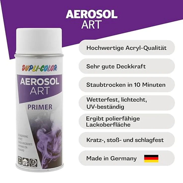 Motip Dupli - Aerosol Art Grundierung weiß 400 ml - weiß – Bild 4