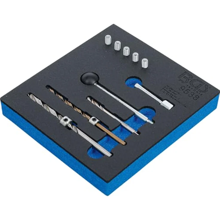 BGS 9538 | Werkstattwageneinlage 1-6: Gewinde-Reparatursatz | | 10-tlg. | für Injektor-Befestigungsschrauben | M6 x 1 – Bild 3