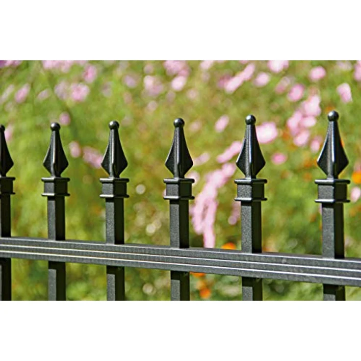 Alberts 510350 Zaunerweiterungsset Chaussee, matt-schwarz, Einbetonierbar, Höhe 120 cm, Länge 2 m – Bild 5