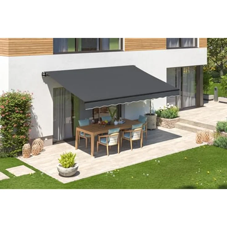 empasa Elektrische Gelenkarmmarkise 'Start Plus' Markise Sonnenmarkise Sonnenschutz, komplett vormontiert, Verschiedene Größen und Farben – Bild 2