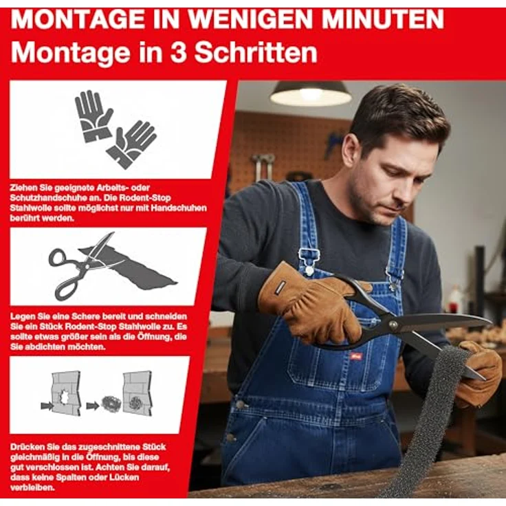 SWISSINNO Nager-Stop Stahlwolle Schädlingsvertreiber 1St. – Bild 4