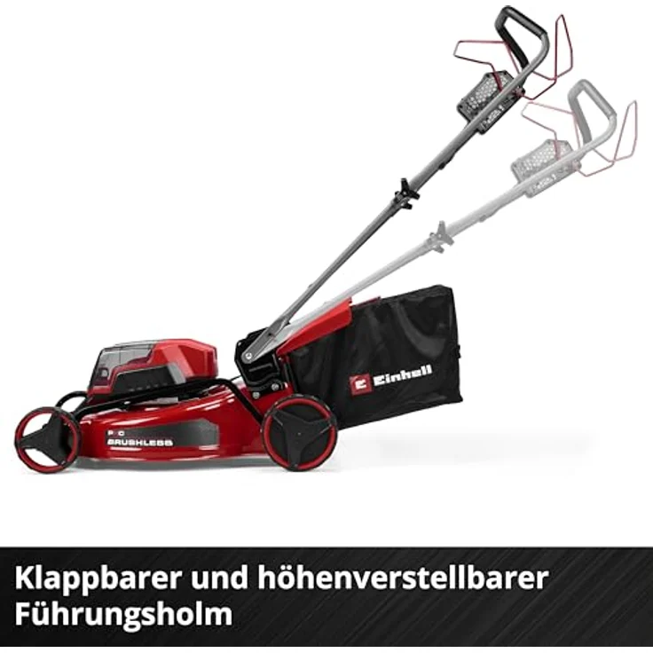 Einhell Akku-Rasenmäher 'GC-CM 36/51 S Li BL', geeignet für Flächen bis 750 m², bürstenloser Motor, stufenlose Geschwindigkeitsanpassung, 9-stufige Schnitthöhenverstellung, inkl. Akku und Ladegerät – Bild 9