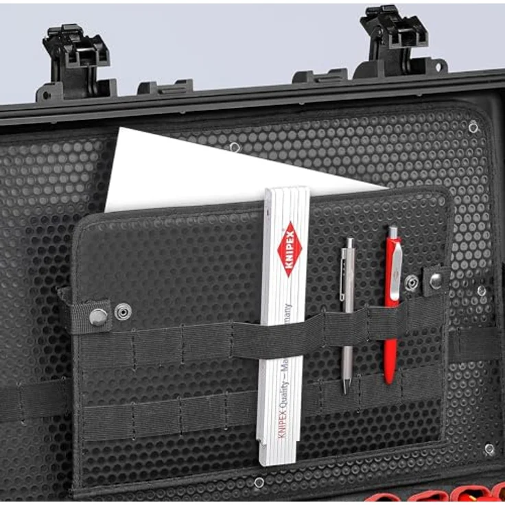 Knipex 00 21 37 LE Werkzeugkoffer Robust45 mit integrierten Rollen und Teleskopgriff leer, Schwarz – Bild 6