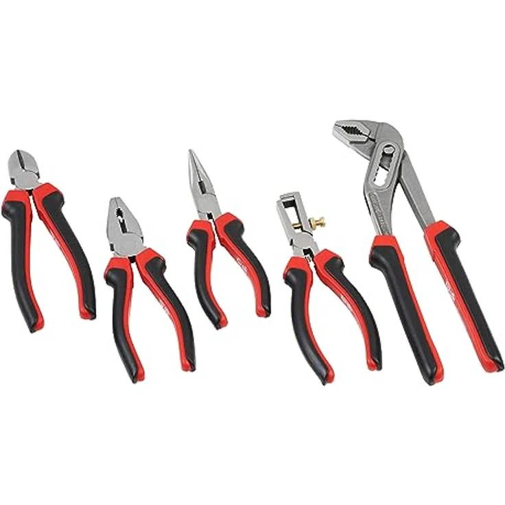 Meister Zangen-Satz 5-teilig - Kombizange - Seitenschneider - Spitzzange - Abisolierzange - Wasserpumpenzange - Für Haushalt, Werkstatt & Co. , Zangen-Set , Zangen-Werkzeug , Handwerkzeug , 1570500 – Bild 2