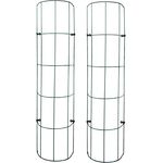 Spetebo Rankgitter in grün aus Metall für Fallrohre - 200 cm - halbrundes Gitter Pflanzengitter Regenrohr