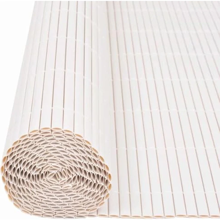 vidaXL Gartenzaun Weiß 150 x 500 cm, wetterbeständiger PVC-Zaun für Garten und Terrasse, moderne Designbarriere – Bild 2