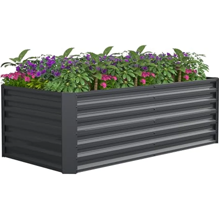 Urban Hochbeet Galdo XL, Hochbeet aus robustem Metall, 180x90 cm, wetterfest und langlebig