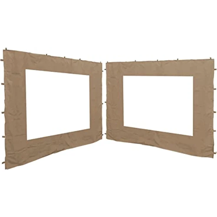 Quick Star Pavillonseitenteil Set, 2 Seitenteile 250x190 cm mit transluzentem Fenster, Sand – Bild 1