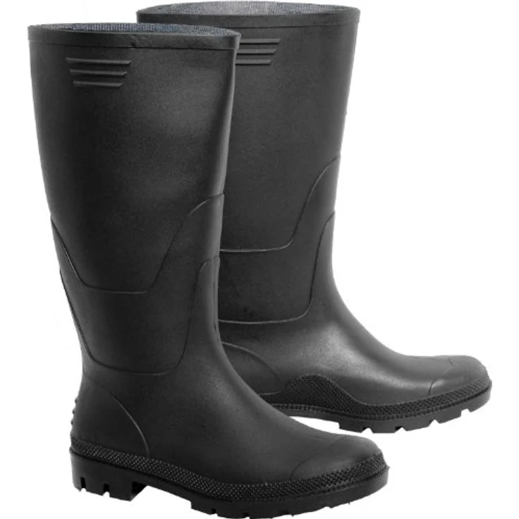WORKWEAR PLUS Gummistiefel RANGER PVC, schwarz, Größe 47, für Garten und Freizeit – Bild 1