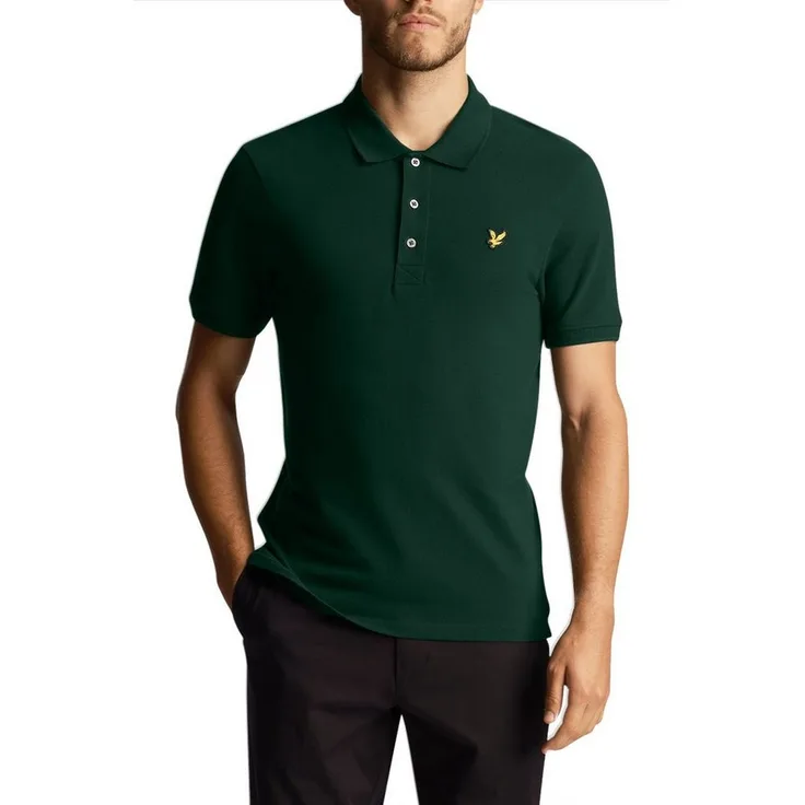 Lyle & Scott Poloshirt Basic Herren, Pique Baumwolle, Vintage-Kollektion, Elasthan-Anteil, Adler-Logo