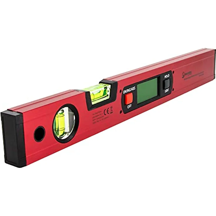 SCHMIDT security tools WW400 Digitale Wasserwaage Winkelmesser, Aluminium mit Kunststoff-Endkappen, Rot – Bild 9