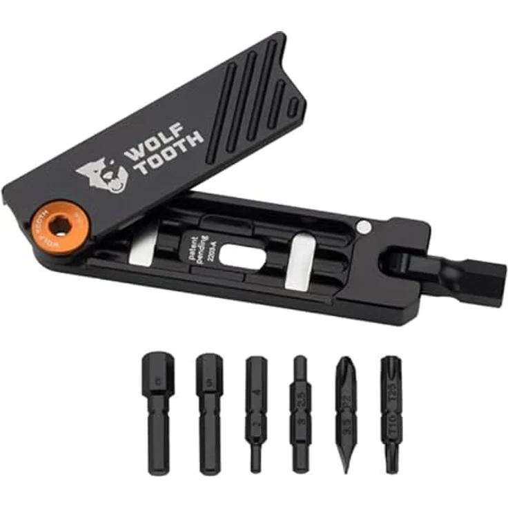 Wolf Tooth Multitool 6-Bit Hex Schwarz, ED-beschichtete Bits, 11 Funktionen, Kugelarretierungs-Drehkopf bis 40 Nm – Bild 2