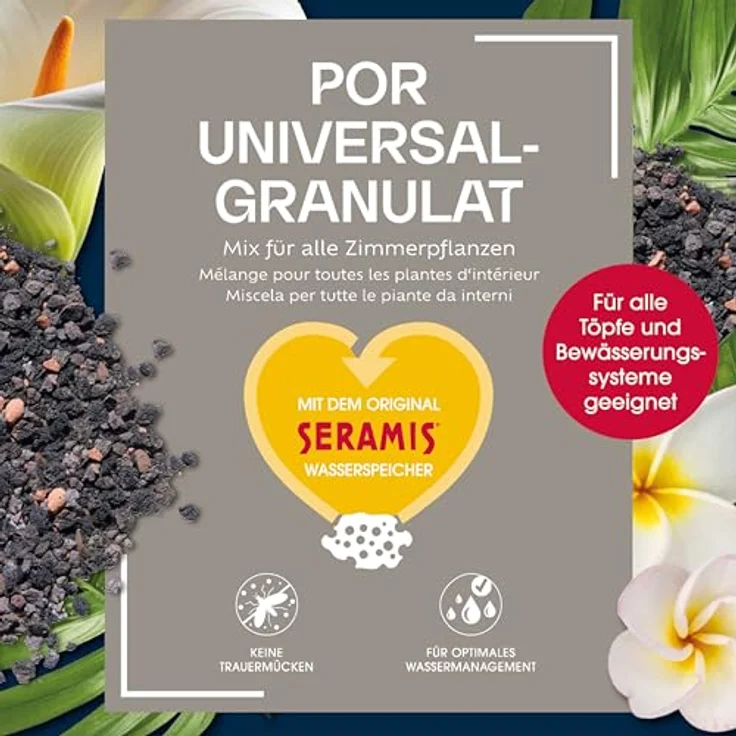 Westland Por Universal Pflanzgranulat Mix, 6 L, für Innen & Außen, braun-anthrazit, mit optimaler Drainage und Wasserspeicherung – Bild 2