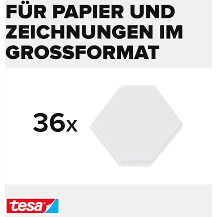 tesa Tack doppelseitige Klebepads XL, transparent, 36 Pads – Bild 3