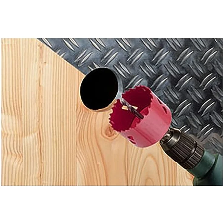 Wolfcraft 5462000 ? Für Holz, Sperrholz, Stahl, Buntmetalle, Kunststoffe, Gipskartonplatten ? BiM, speziallegierter Werkzeugkörper mit HSS-Verzahnung Bi-Metalllochsäge, 1 W, 1 V - Preisvergleich – Bild 2