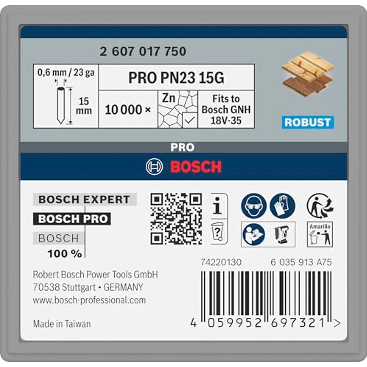 Bosch Accessories 2607017750 Stifte für Stiftnagler GNH 18V-35, robuster 23Ga Stiftnagel für starke Holzbefestigungen – Bild 2
