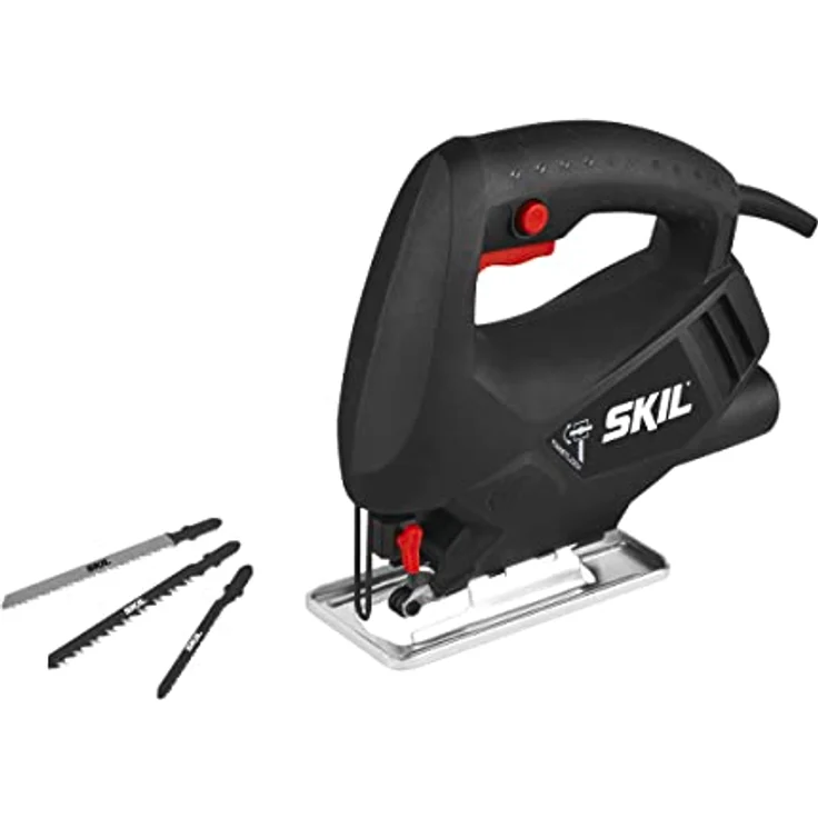 SKIL 4190 AA Stichsäge (400 W Motor, Schnitttiefe von 65 mm, mit 3 Sägeblättern für Holz geliefert, für gerade und kurvenförmige Schnitte) F0154190AA – Bild 1
