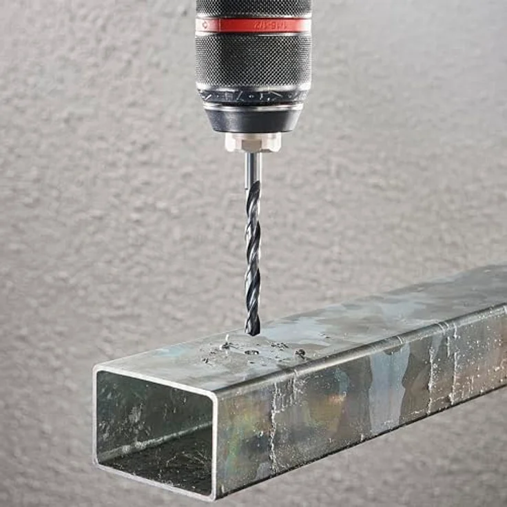 Wolfcraft HSS Metallbohrer-Set, 16-teilig Ø 1-10 mm, Rundschaft, rollgewalzt, für Stahl und Kunststoff – Bild 6