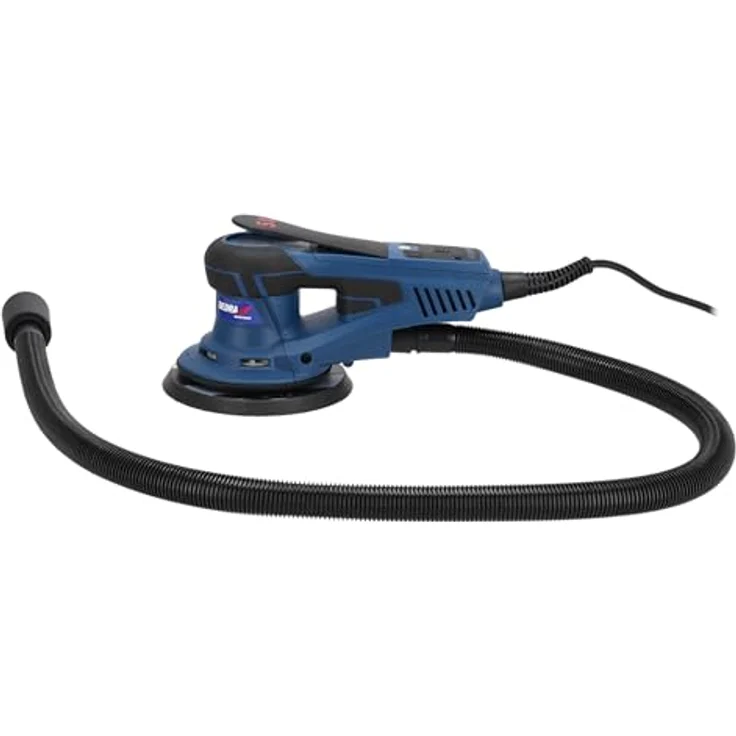 Dedra DED7982 Exzenterschleifer 350W, Ø150mm – Bürstenlos, variable Drehzahl 4000–10000 U/min, mit Staubabsaugung und Softgrip, inkl. Zubehör-Set – Bild 2