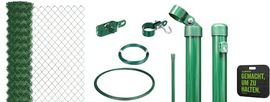 Alberts 697044 Maschendrahtzaun Komplettset Grün 100 cm Höhe 15 m Länge