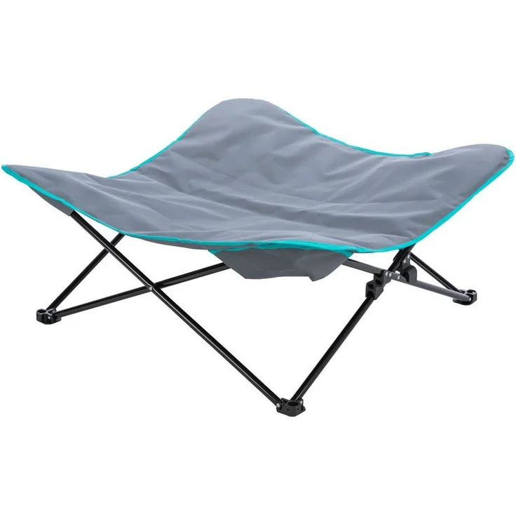 TRIXIE Tierbett Trixie Camping-Bett strong Edition, dunkelgrau/petrol, bis 35 kg belastbar