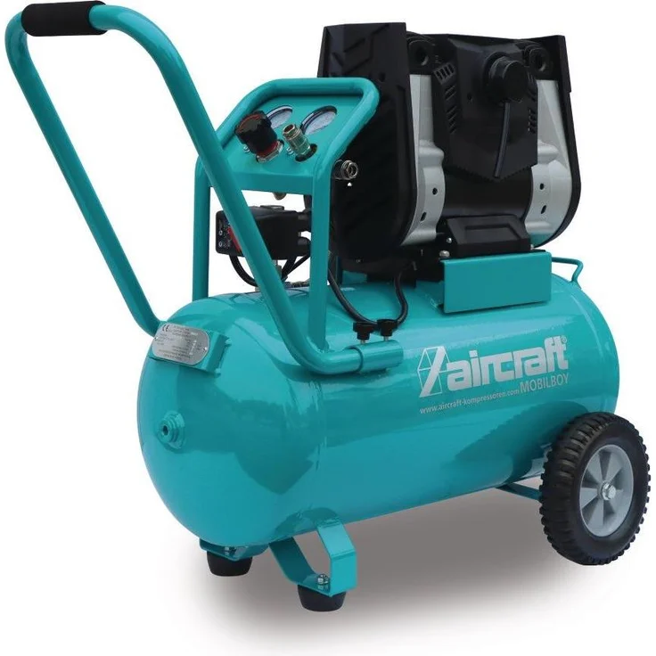 Stürmer Aircraft Kolbenkompressor MOBILBOY SILENCE 231/50 OF E, ölfrei, 50 l, mit stufenlos einstellbarem Druckminderer und vollautomatischem Betrieb