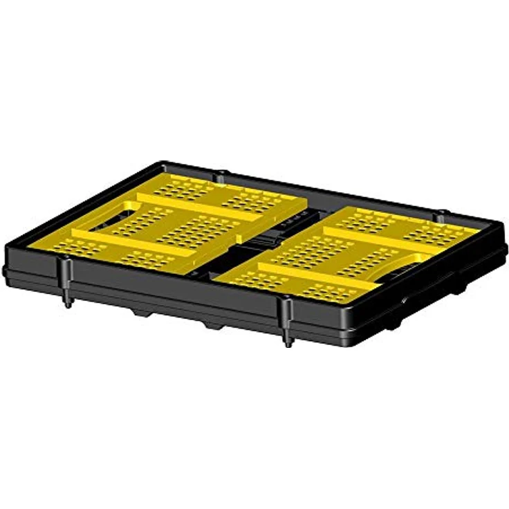 Stanley Stabile Klappbox in Industriequalität, Patentierter Faltmechanismus, Solide Konstruktion, Hohe Traglast, Stapelbar, Rasten ineinander ein, Gelb, SXWTD-FT505 – Bild 5
