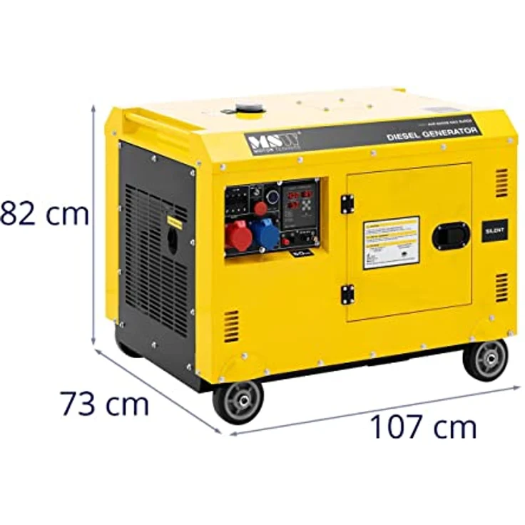 MSW Diesel-Stromgenerator 8500 W, Notstromaggregat mit 30 L Tank, 240/400 V, dreiphasig, mit AVR Euro 5 – Bild 8