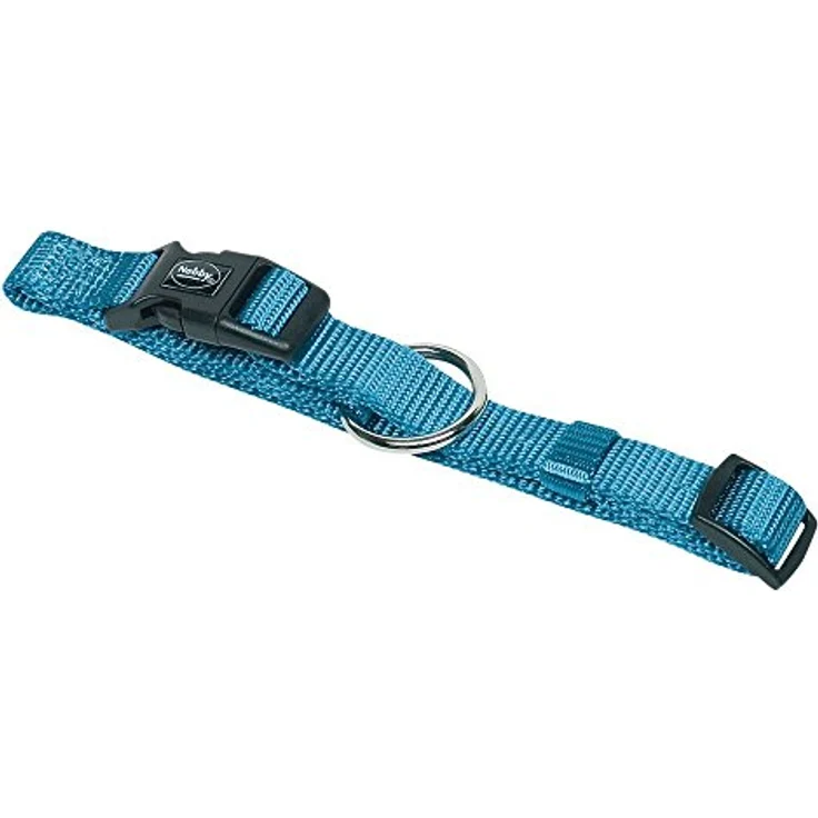Nobby Halsband Classic, hellblau, stufenlos verstellbar, Nylon, L: 13-20 cm, B: 10 mm