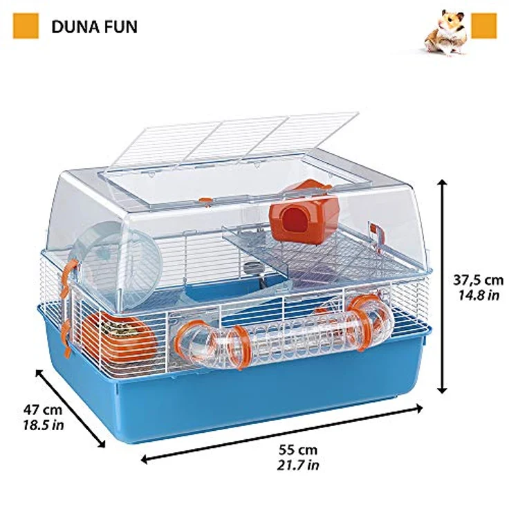 Ferplast Hamsterkäfig Kleintierkäfig, Komplettausstattung, Duna Fun, ca. 55 x 39 x 37.5 cm – Bild 2