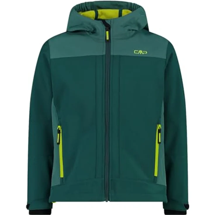CMP Campagnolo Boy's Jacket Fix Hood, Softshell Jacke, wetterfest und atmungsaktiv, Türkis, Größe 176 – Bild 1